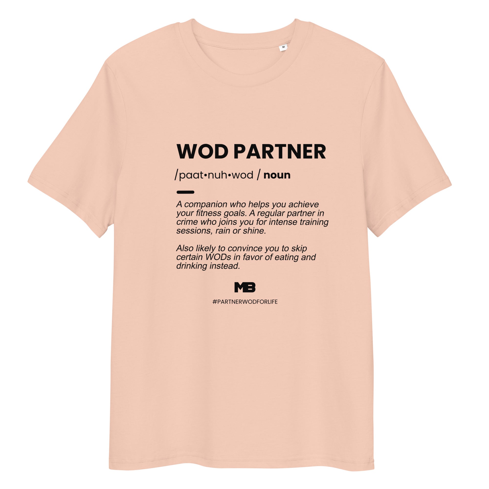 wod partner t shirt peche