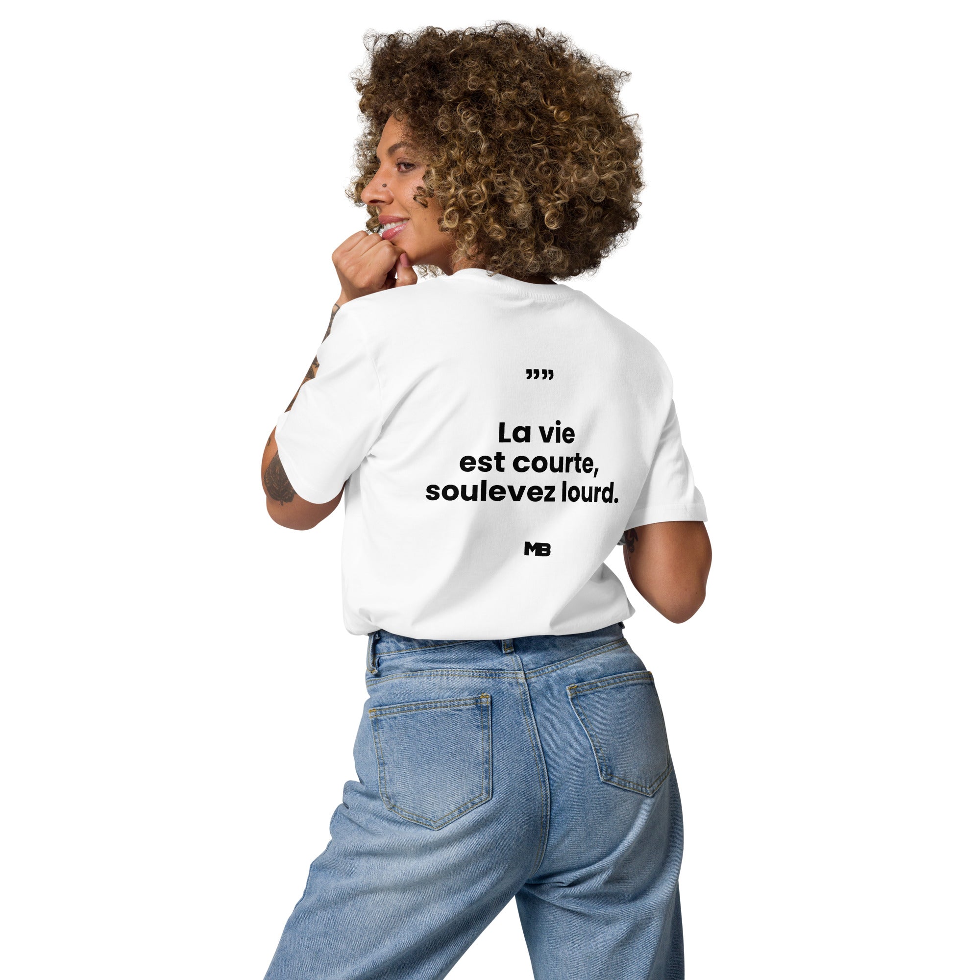 t shirt la vie est courte soulevez lourd