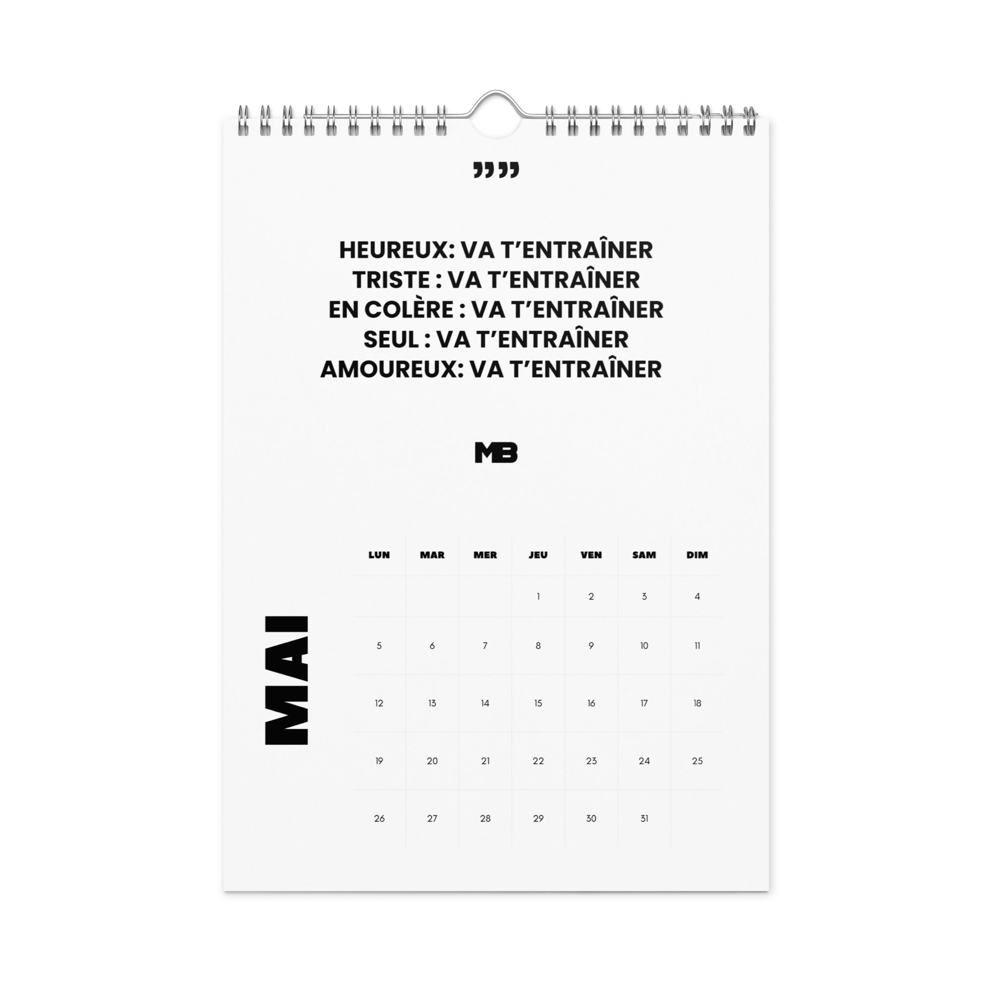 Calendrier mural MB 2025