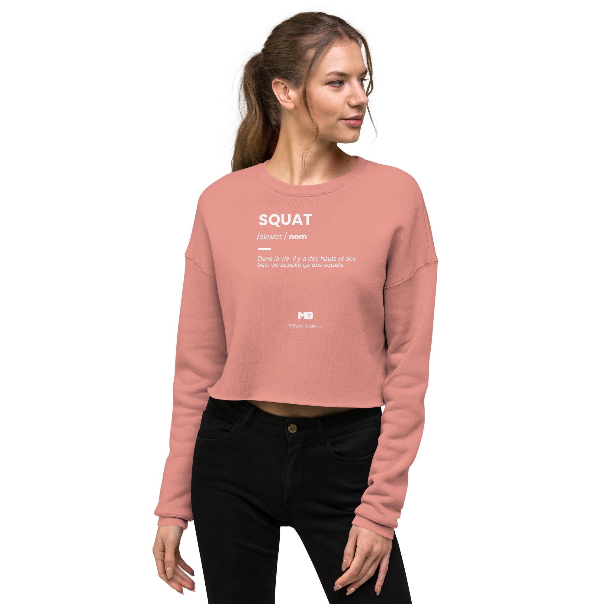 Sweat-Shirt Crop-Top Squat