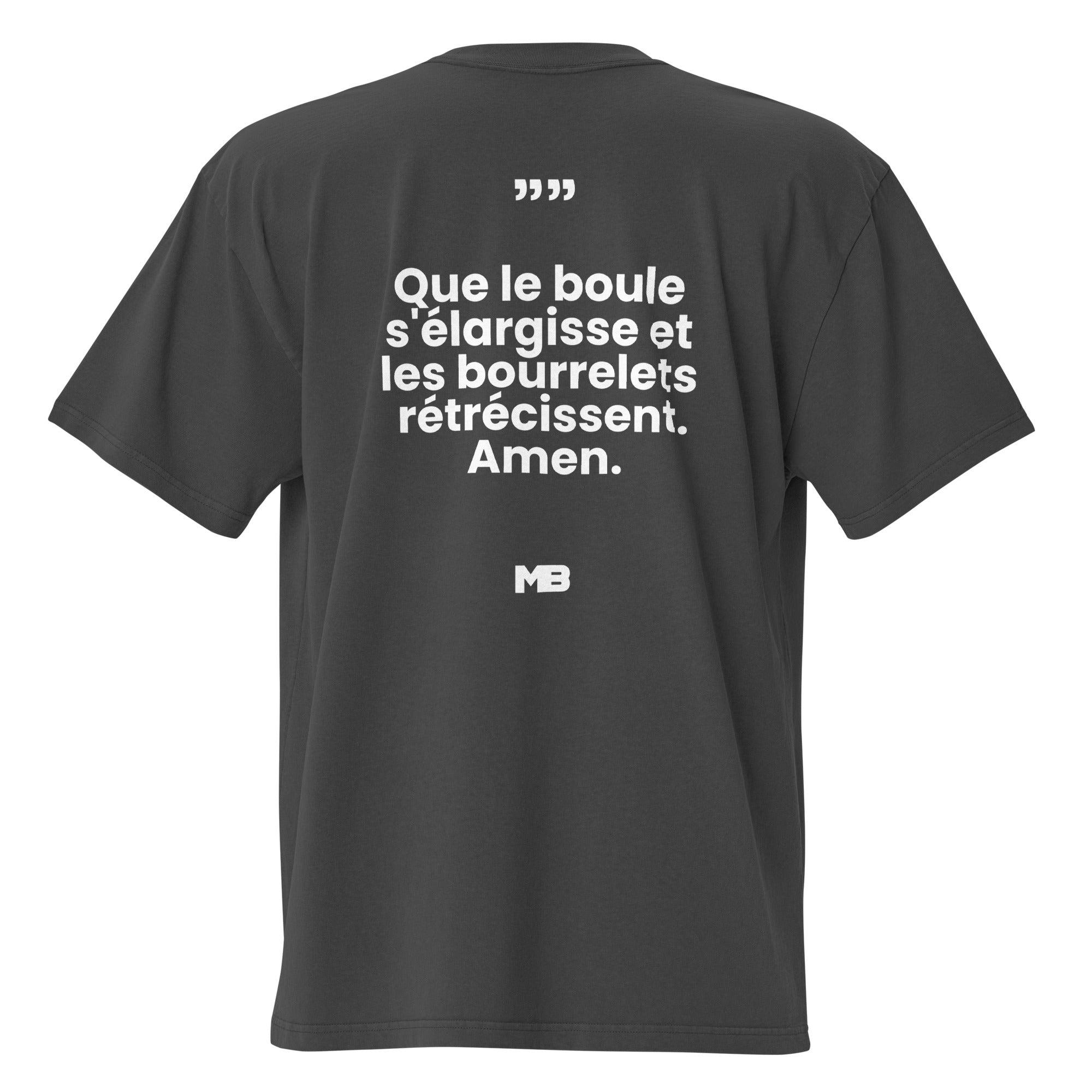 T-shirt Que le Boule S'Elargisse Oversize Délavé Unisexe