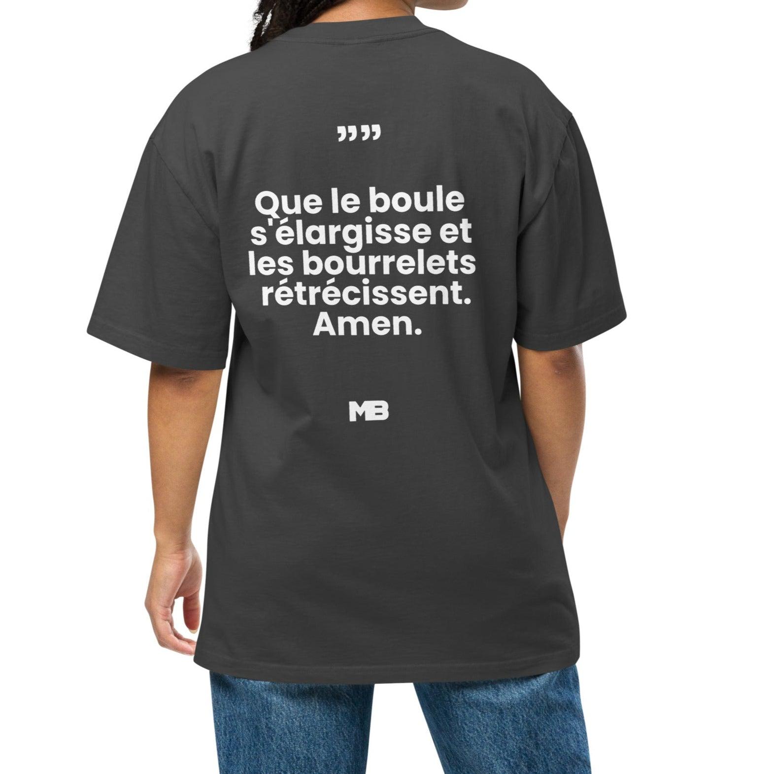 T-shirt Que le Boule S'Elargisse Oversize Délavé Unisexe - Miniature 3