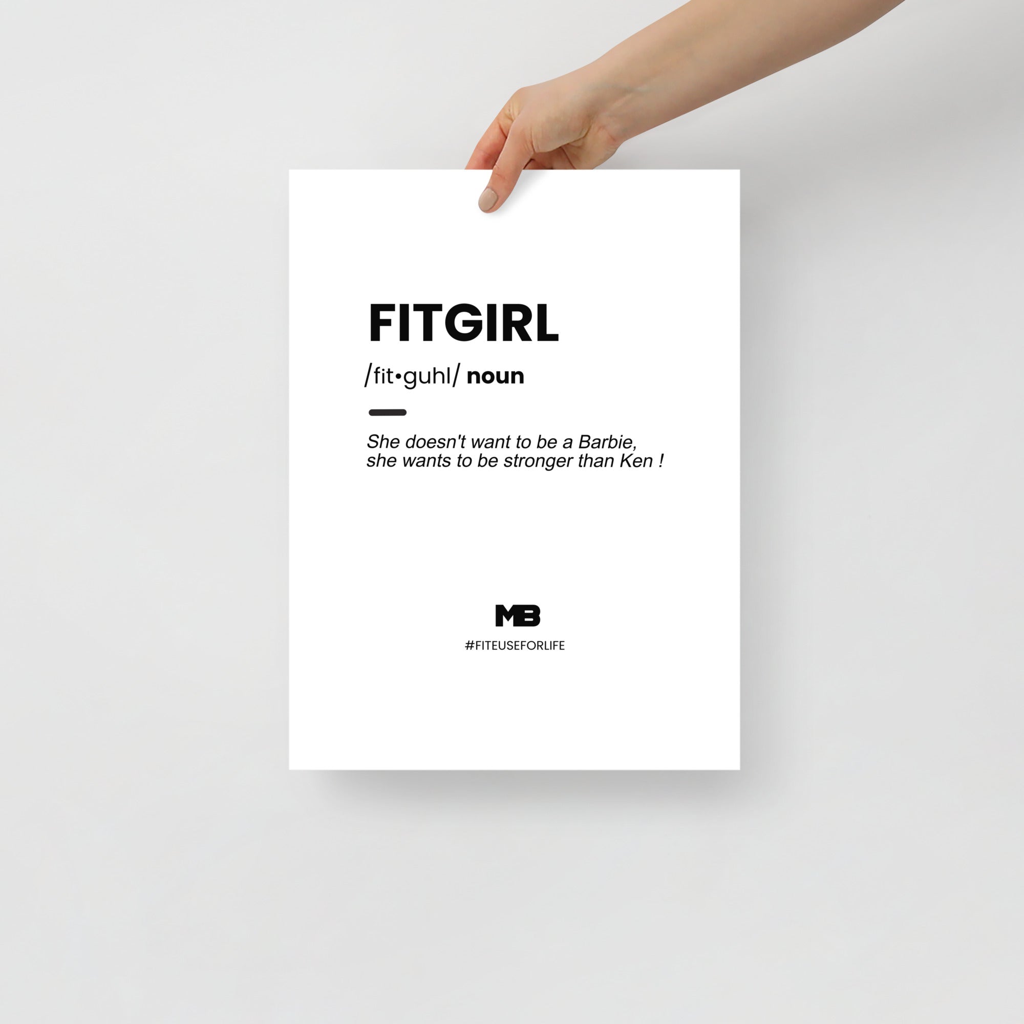 fitness and crossfit girl poster