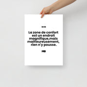 affiche la zone de confort est un endroit magnifique mais malheuresement rien ny pousse