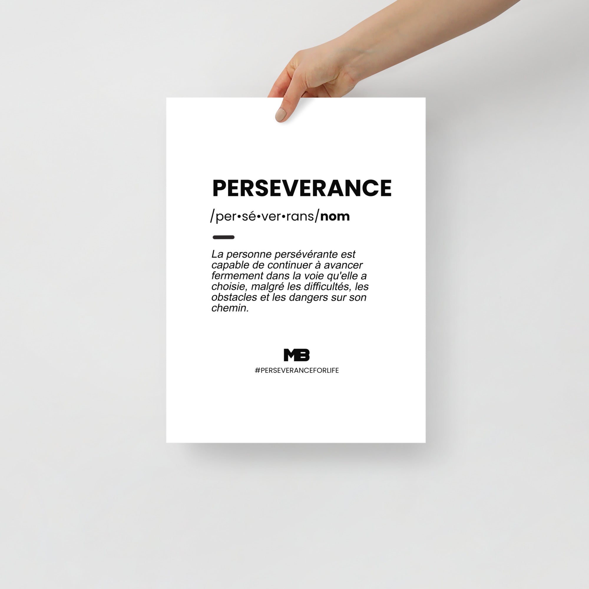 affiche perseverance motivation