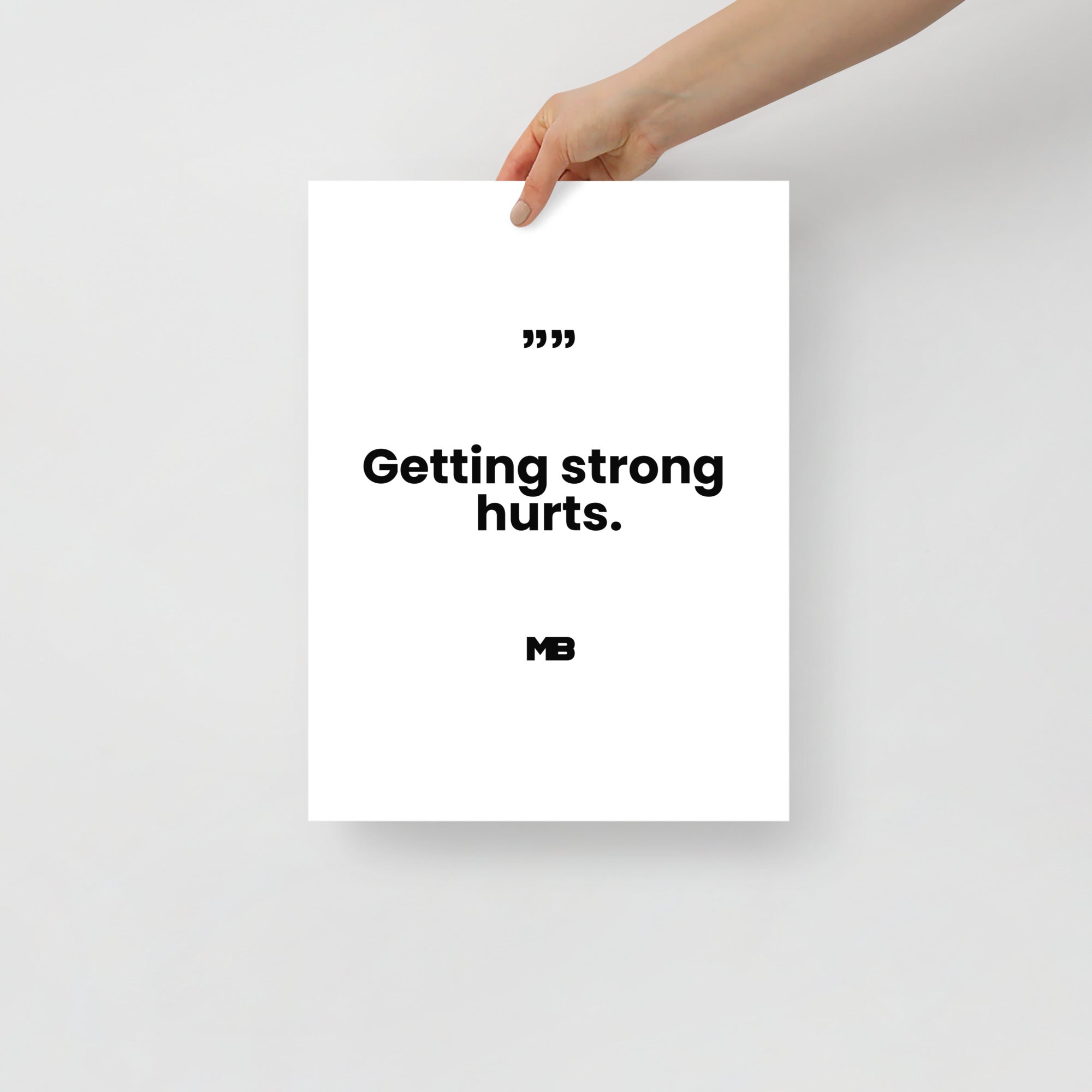 getting strong hurts poster