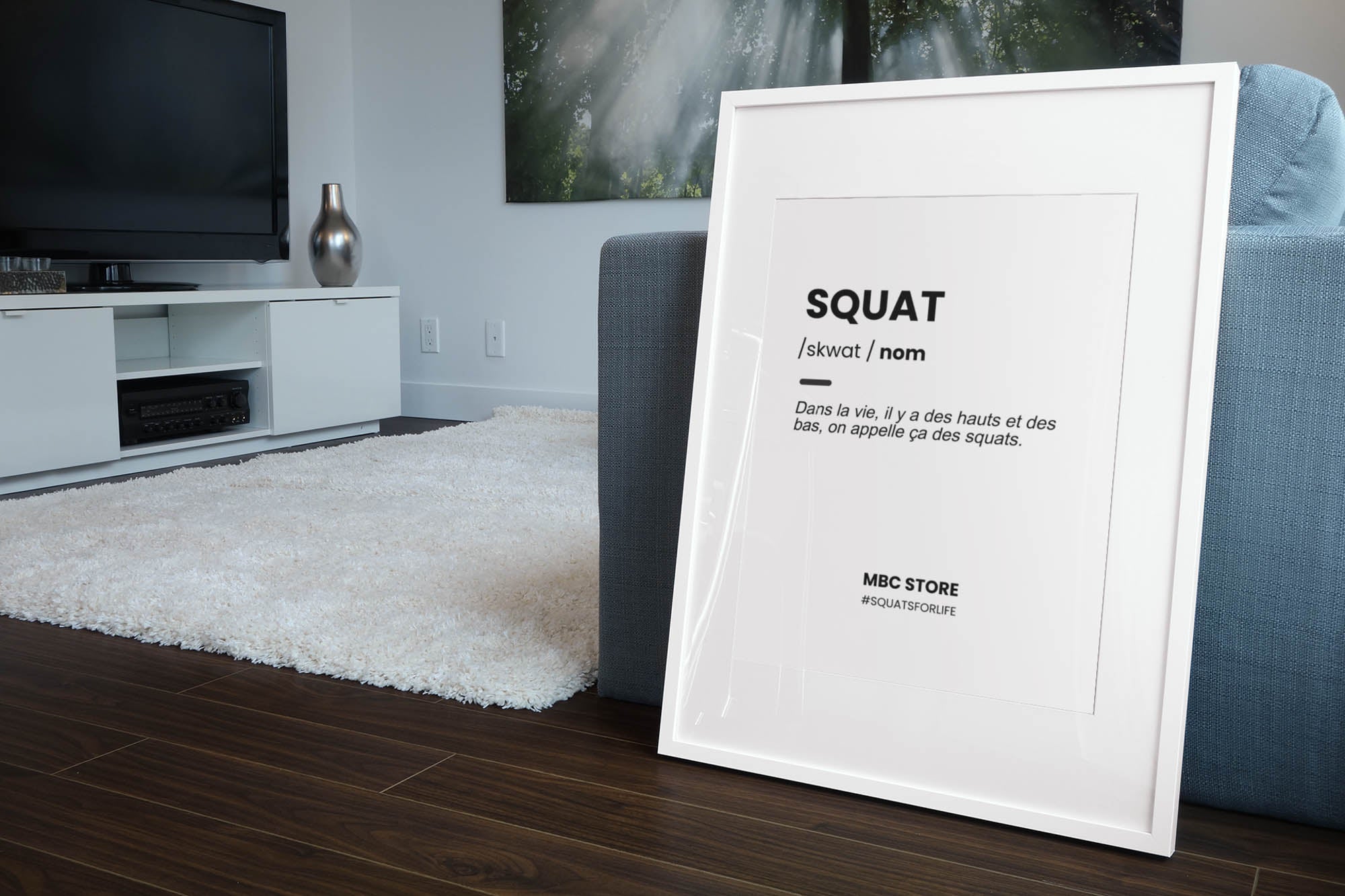 affiche squat fitness