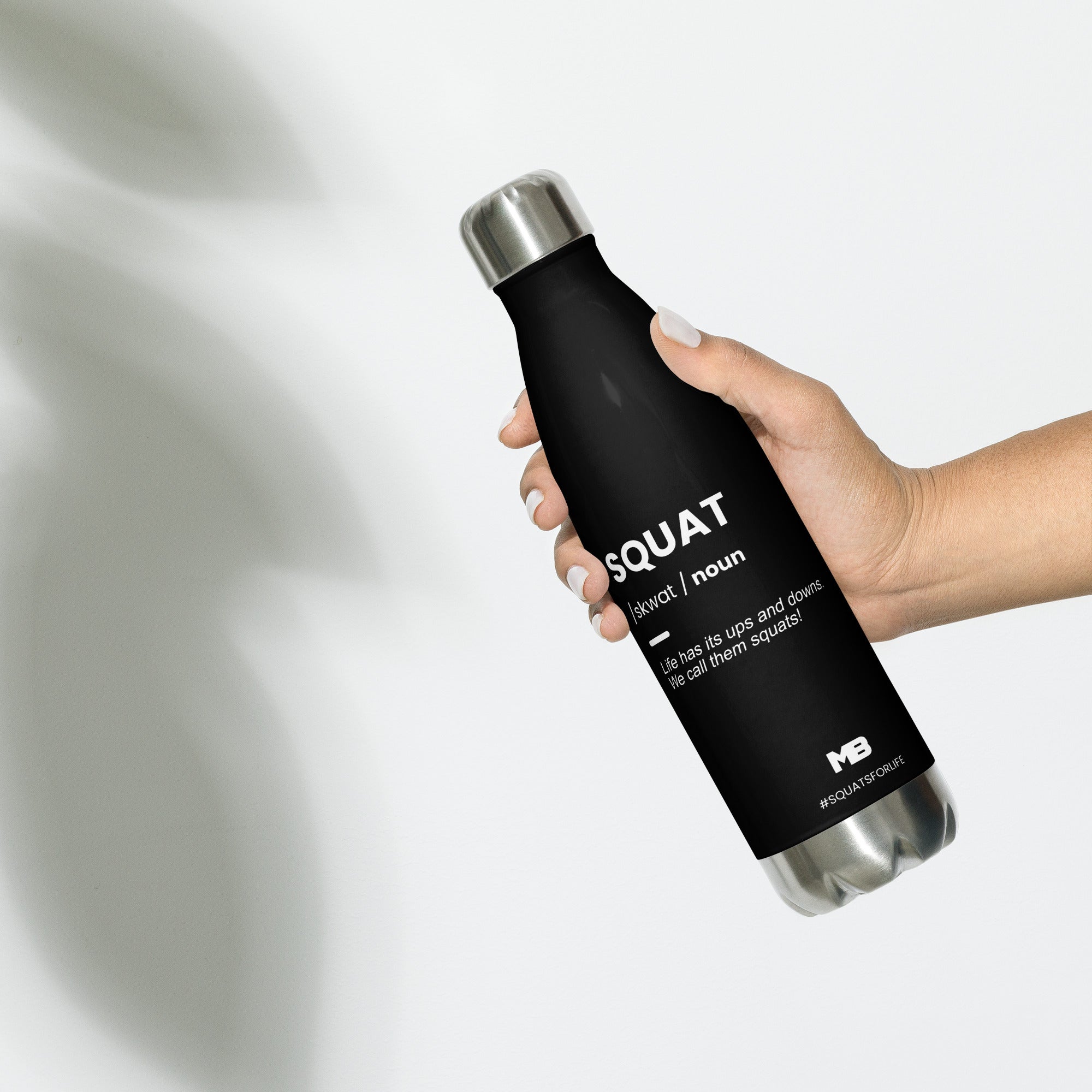 squat stainless steel water bottle