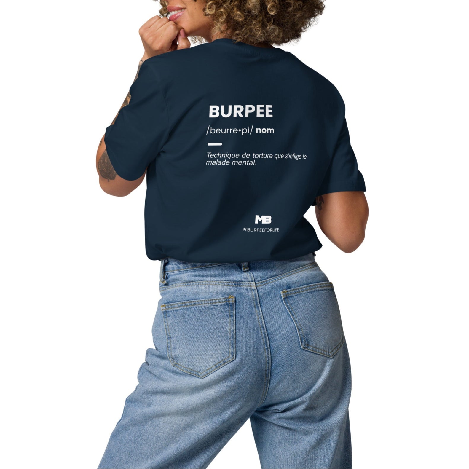 t shirt burpee navy