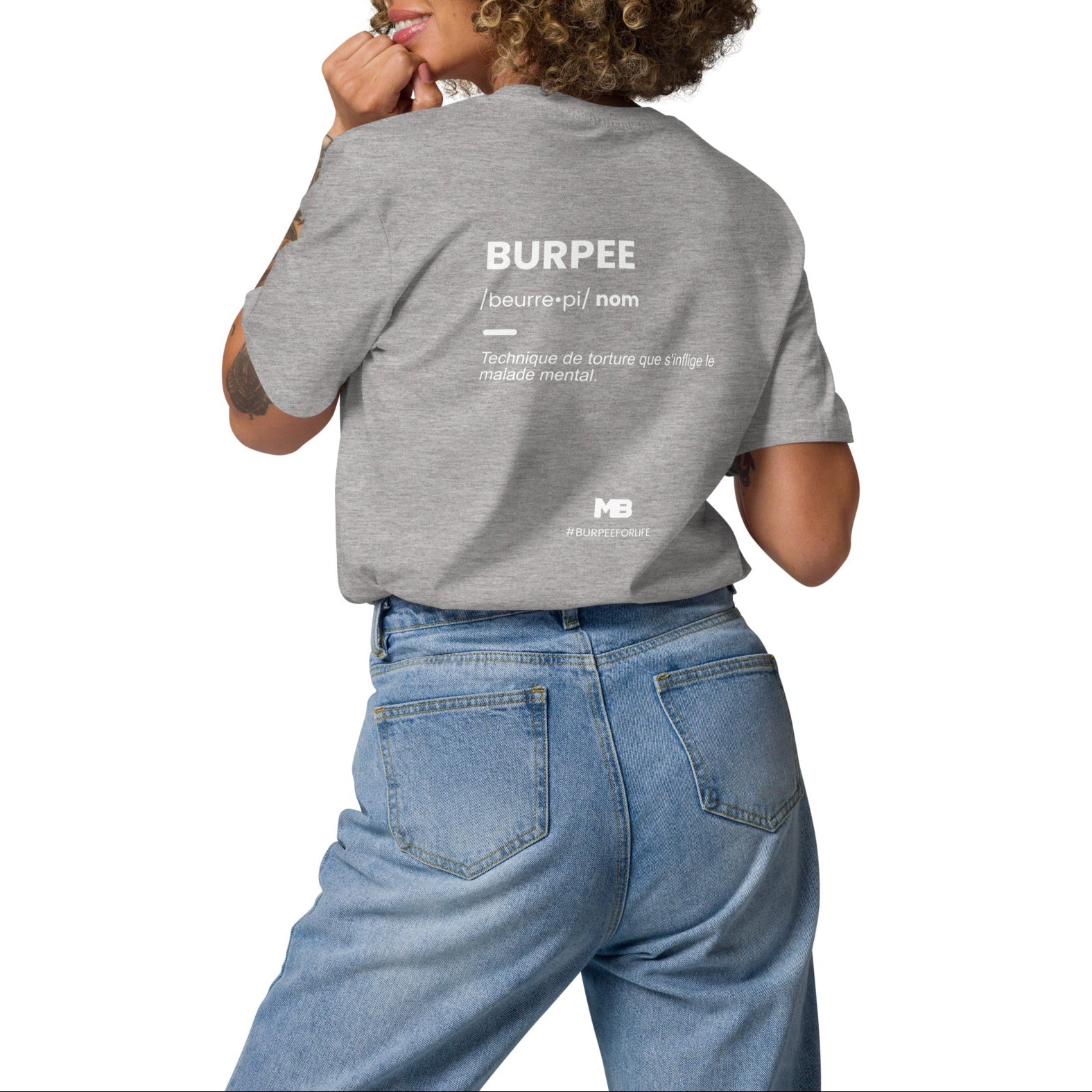 t shirt burpee gris