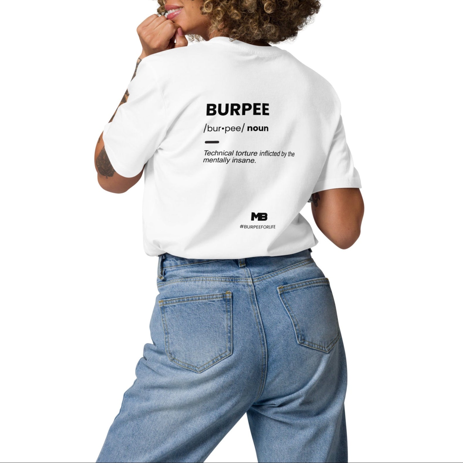 white burpee t shirt