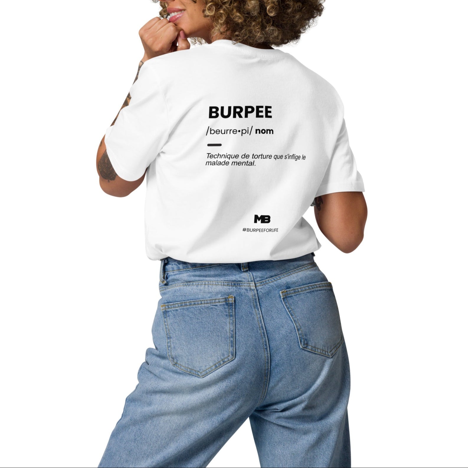 t shirt burpee blanc