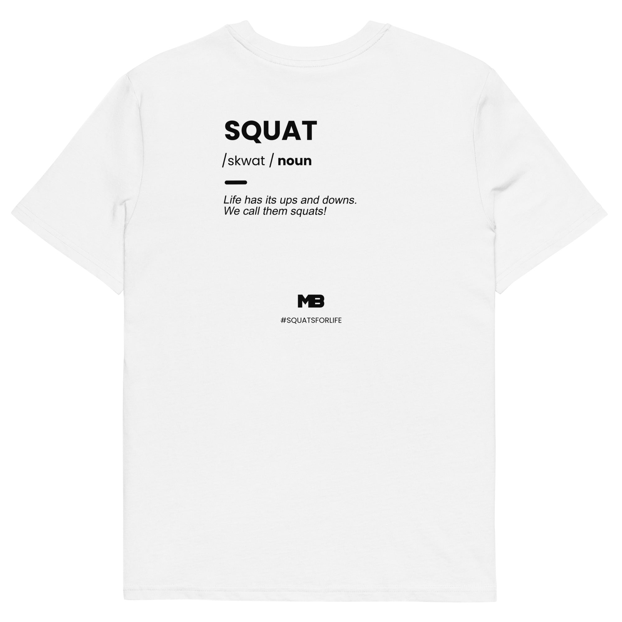 white squat t shirt