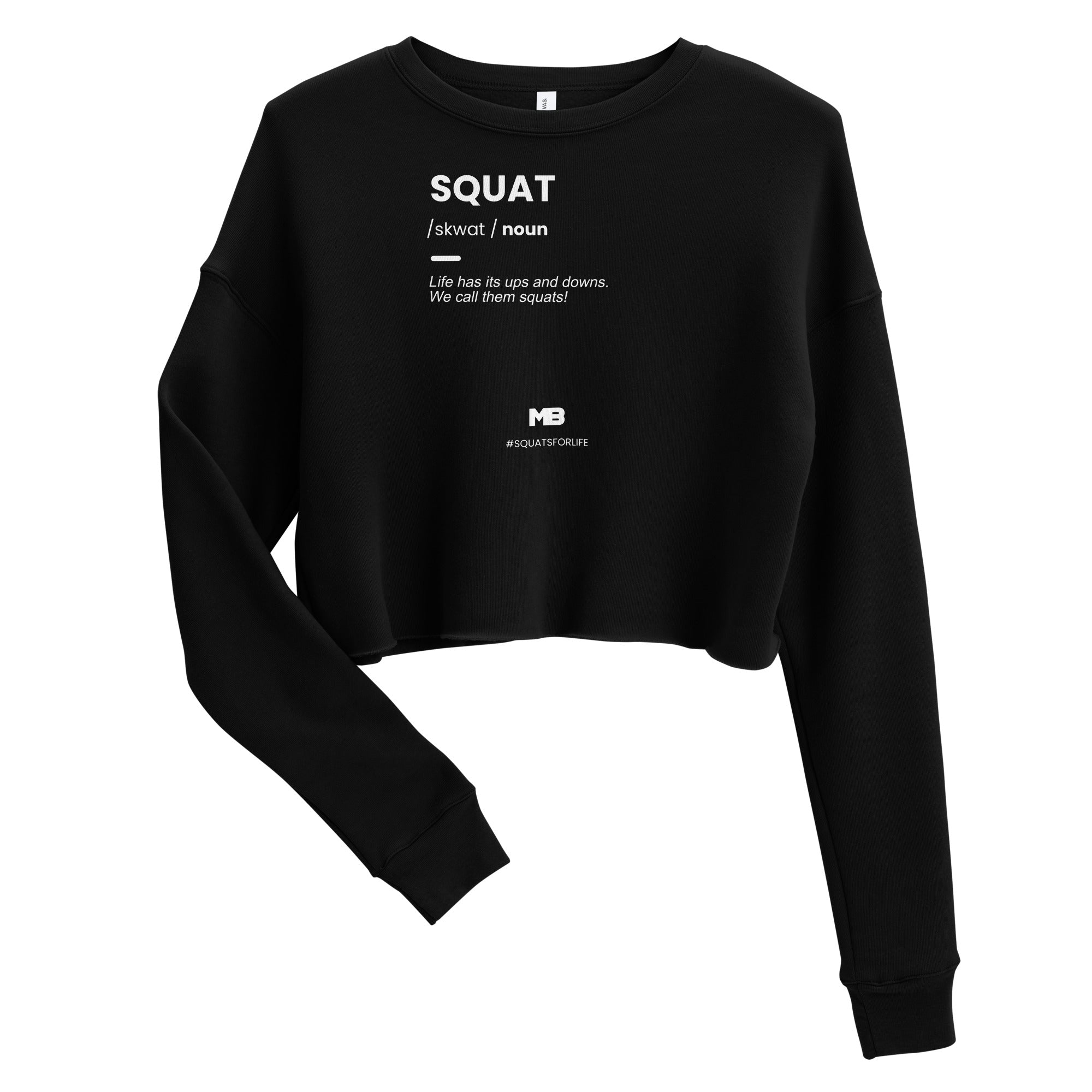 squat crop top sweat