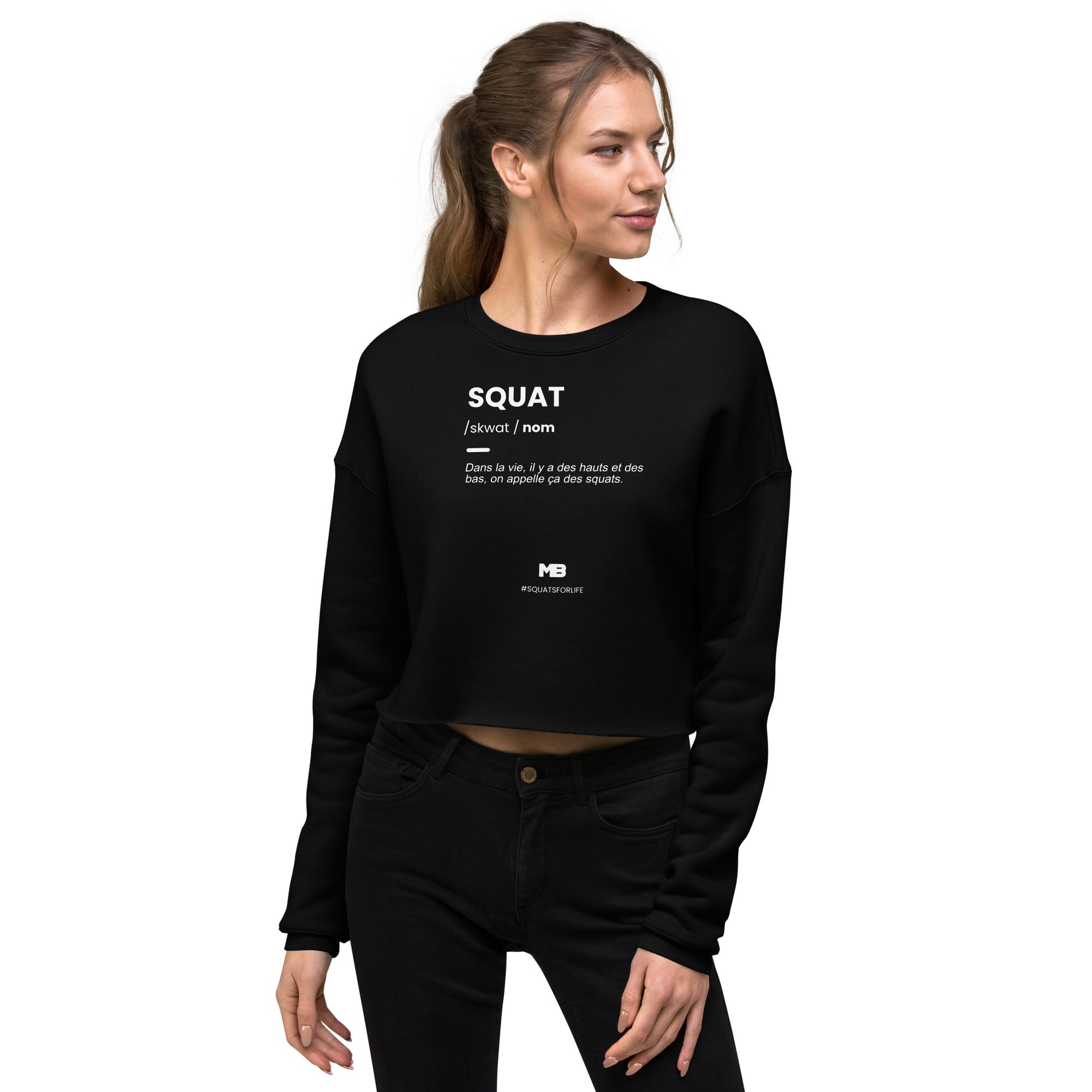 Squat Crop-Top Sweatshirt