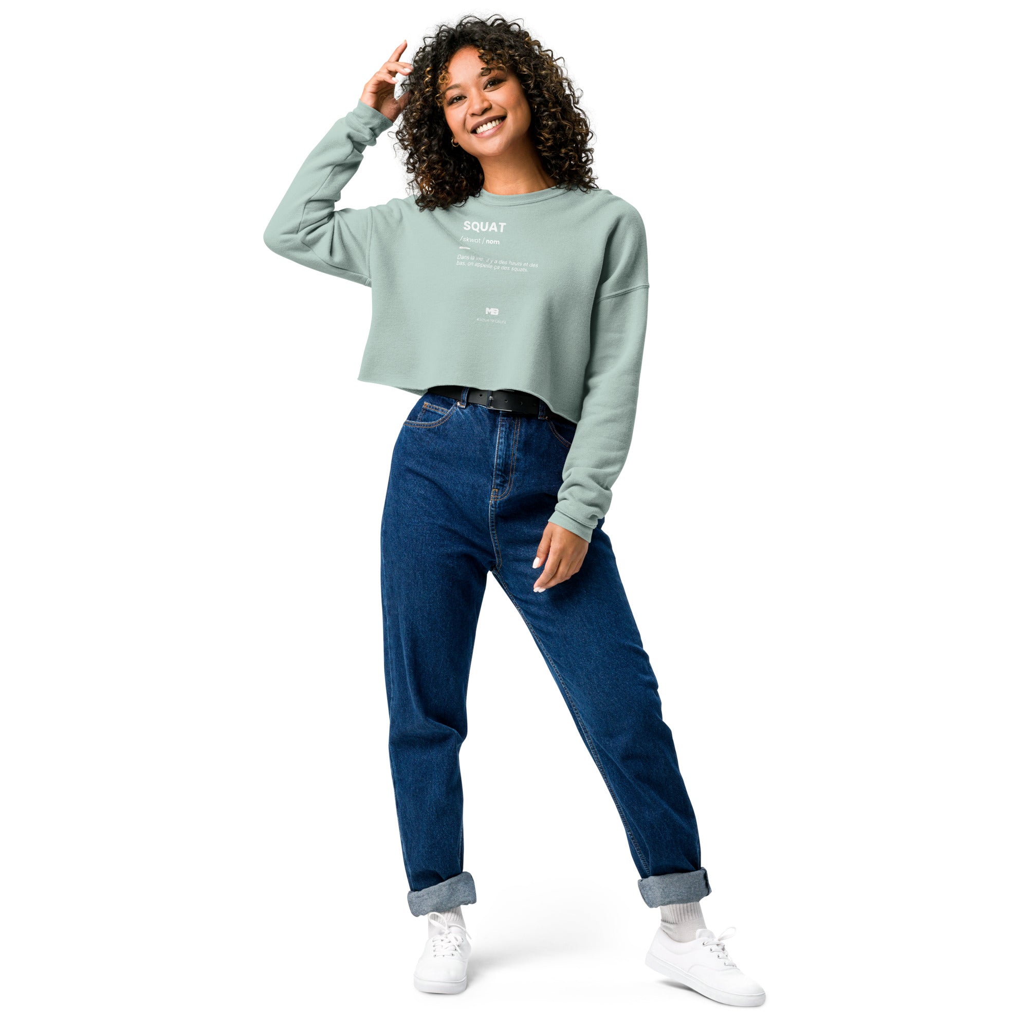 Squat Crop-Top Sweatshirt